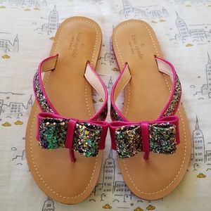 Kate Spade New York's Icarda glitter bow sandals